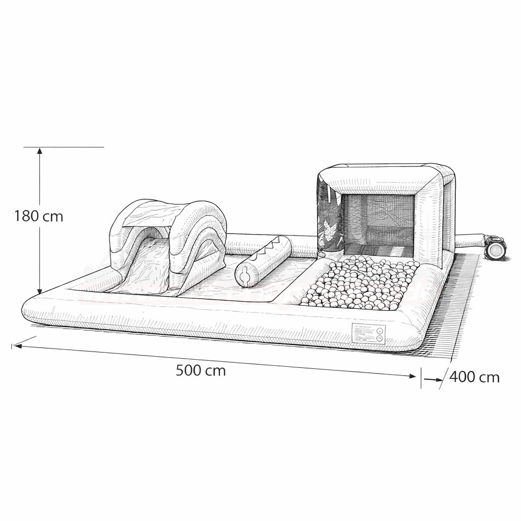Kinderspielecke Dschungel Technische Zeichnung