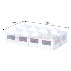 6x12m Faltzelt mit Seitenteilen mieten