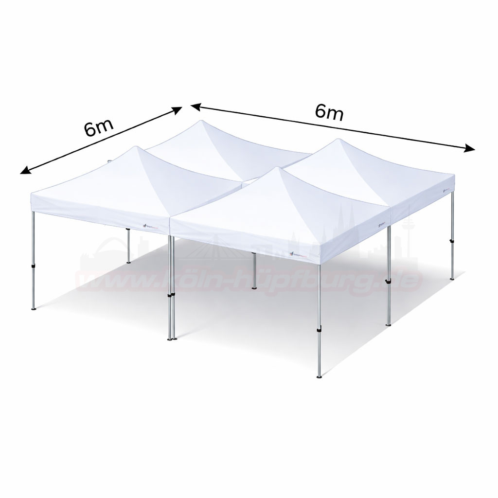 6x6m Abbildung Faltzelte Seitenansicht