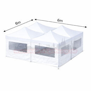 6x6m Faltzelt mit Seitenteilen mieten