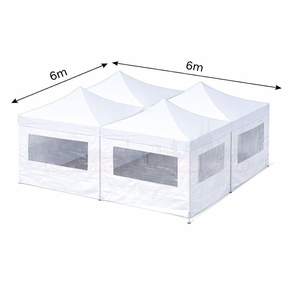 6x6m Faltzelt mit Seitenteilen mieten