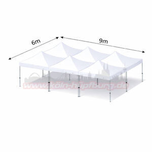 6x9m Abbildung Faltzelte Seitenansicht mieten