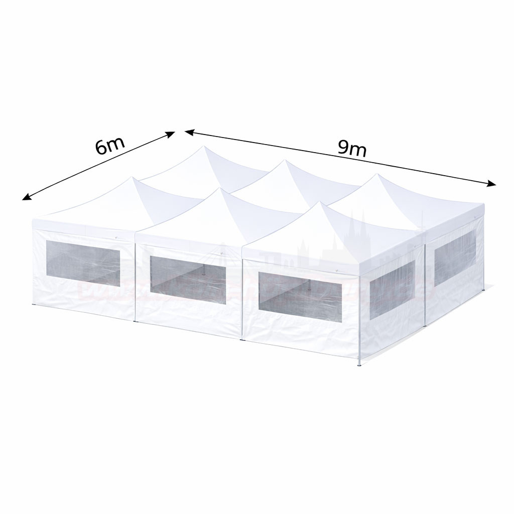 6x9m Faltzelt mit Seitenteilen mieten