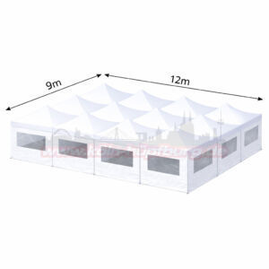 9x12m Faltzelt mit Seitenteilen mieten