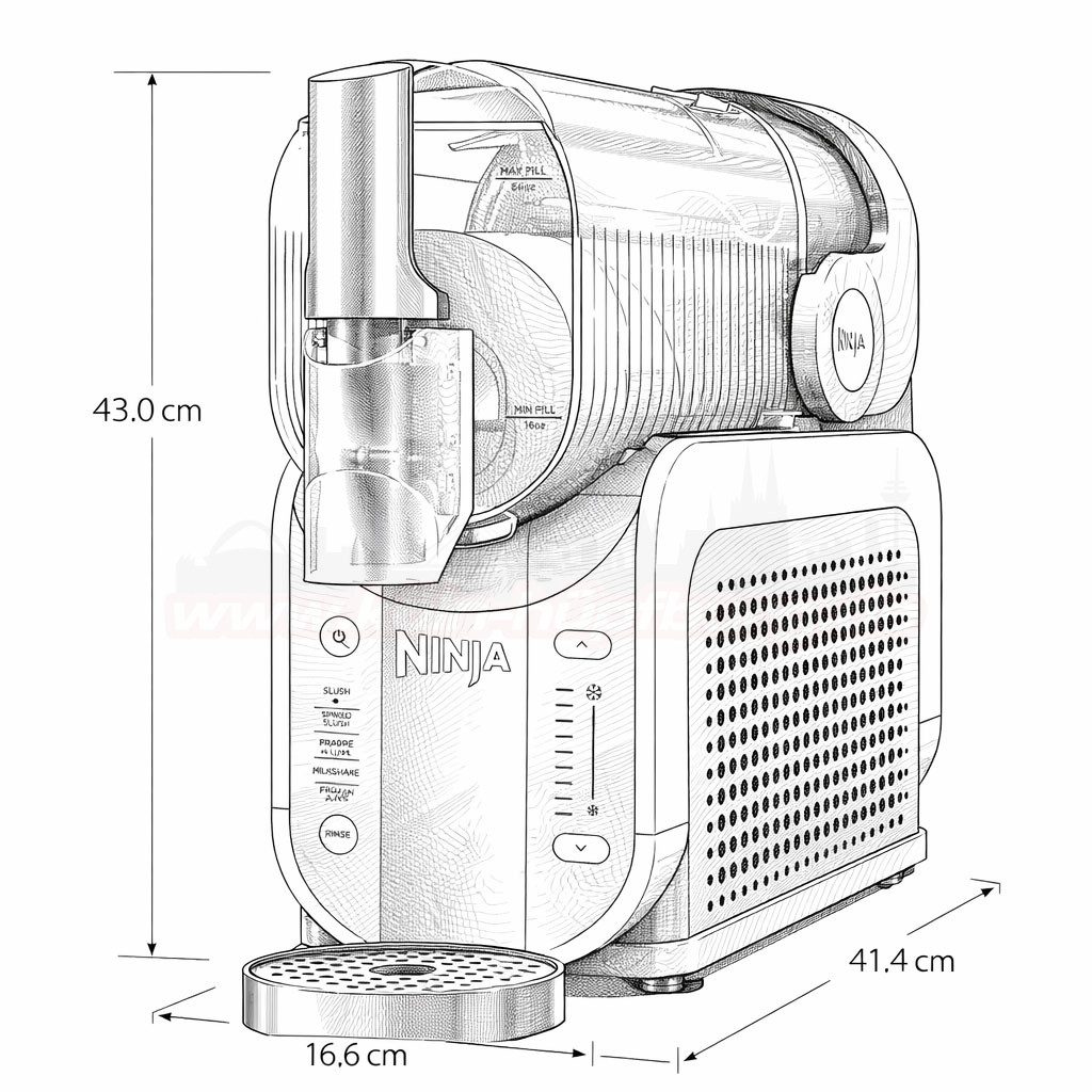 Ninja Slushi Technische Zeichnung
