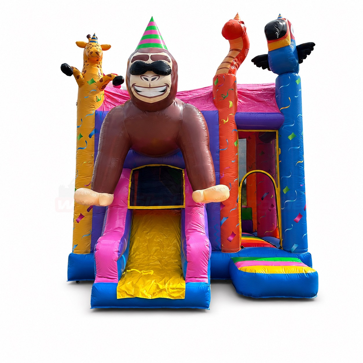 Hüpfburg Maxi Animal Party mit zwei Rutschen